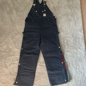 Carhartt Quilt Lined Bib Overalls 36x30